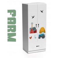 Dulap FARM 2 usi - Camere Copii Premium MDF High Gloss -Tema Ferma